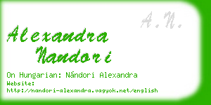 alexandra nandori business card
