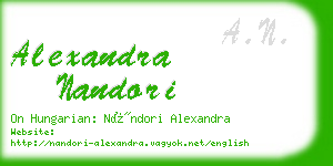 alexandra nandori business card